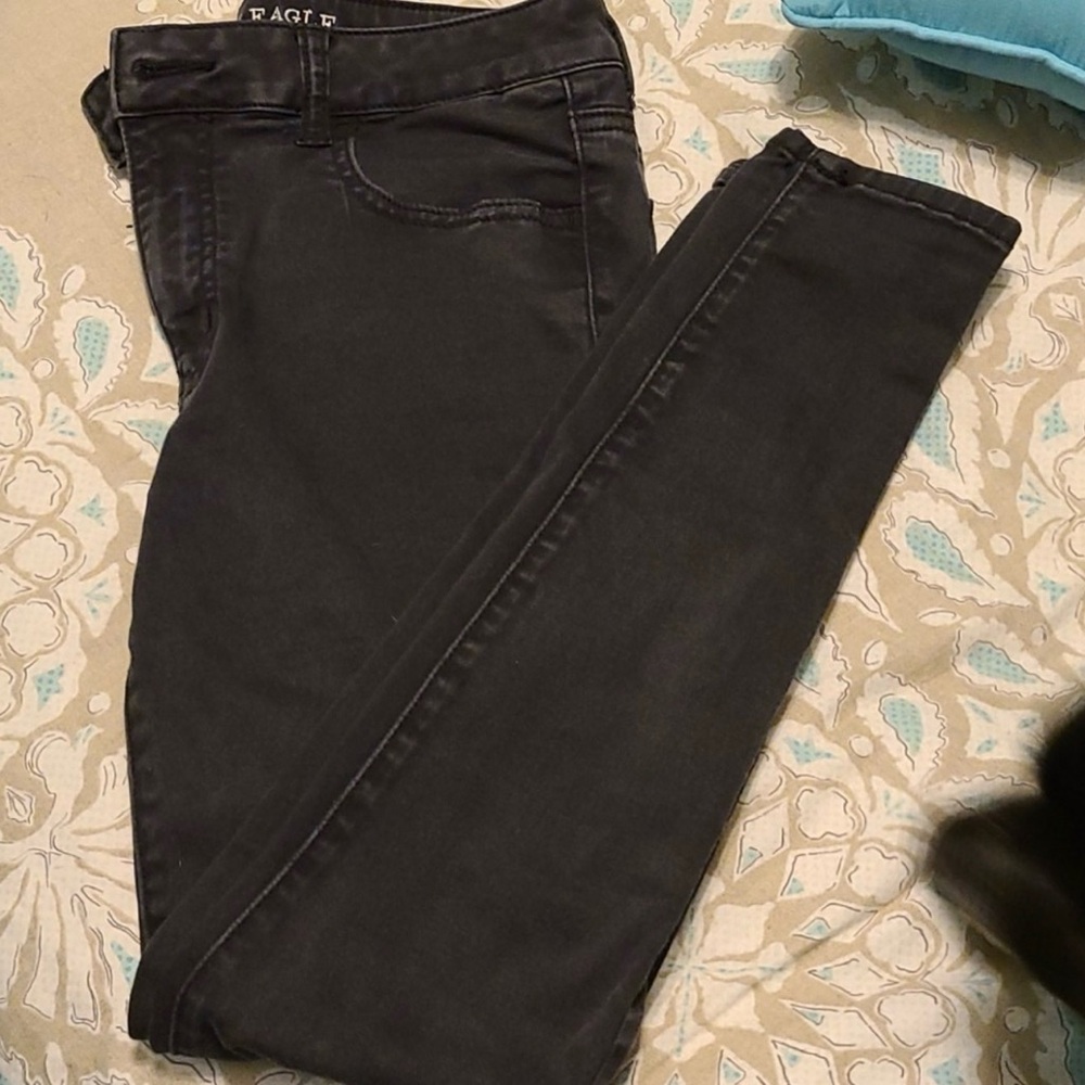 American Eagle Outfitters Dark Gray Skinny Jeans